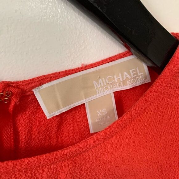 MICHAEL Michael Kors Coral Georgette Peplum Blouse - Picture 6 of 7